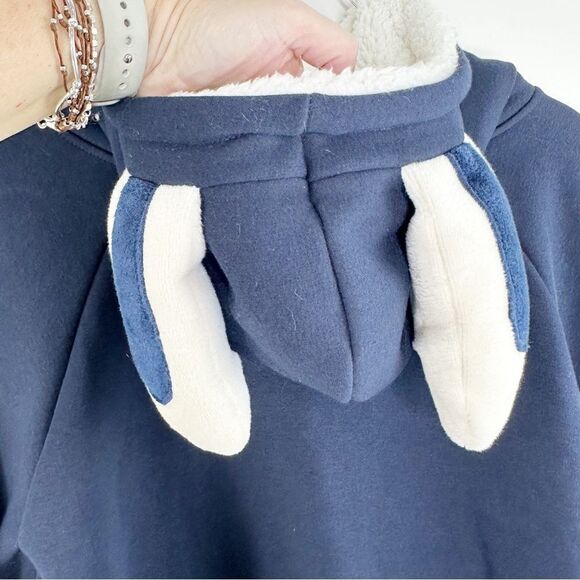 Japanese Style Mori Girl Cute Cartoon Rabbit Ear Loose Cozy Lined Hooded‎ Cape - Picture 6 of 12